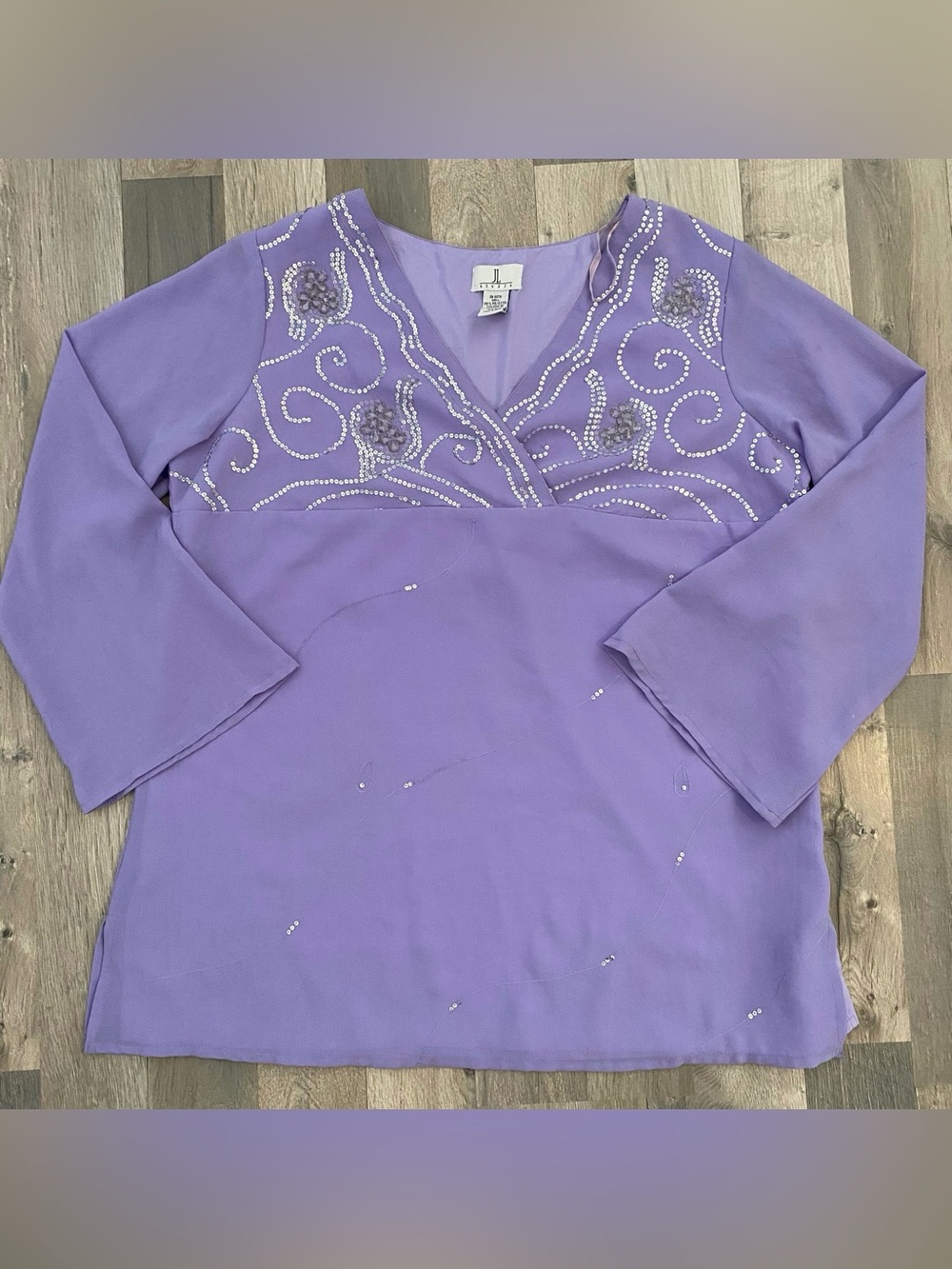Vintage Y2K Boho Fairy Babydoll Tunic Bell Sleeve Embroidered Beaded Sequin